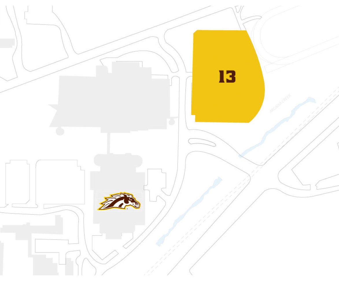 University Arena Parking Lot Map