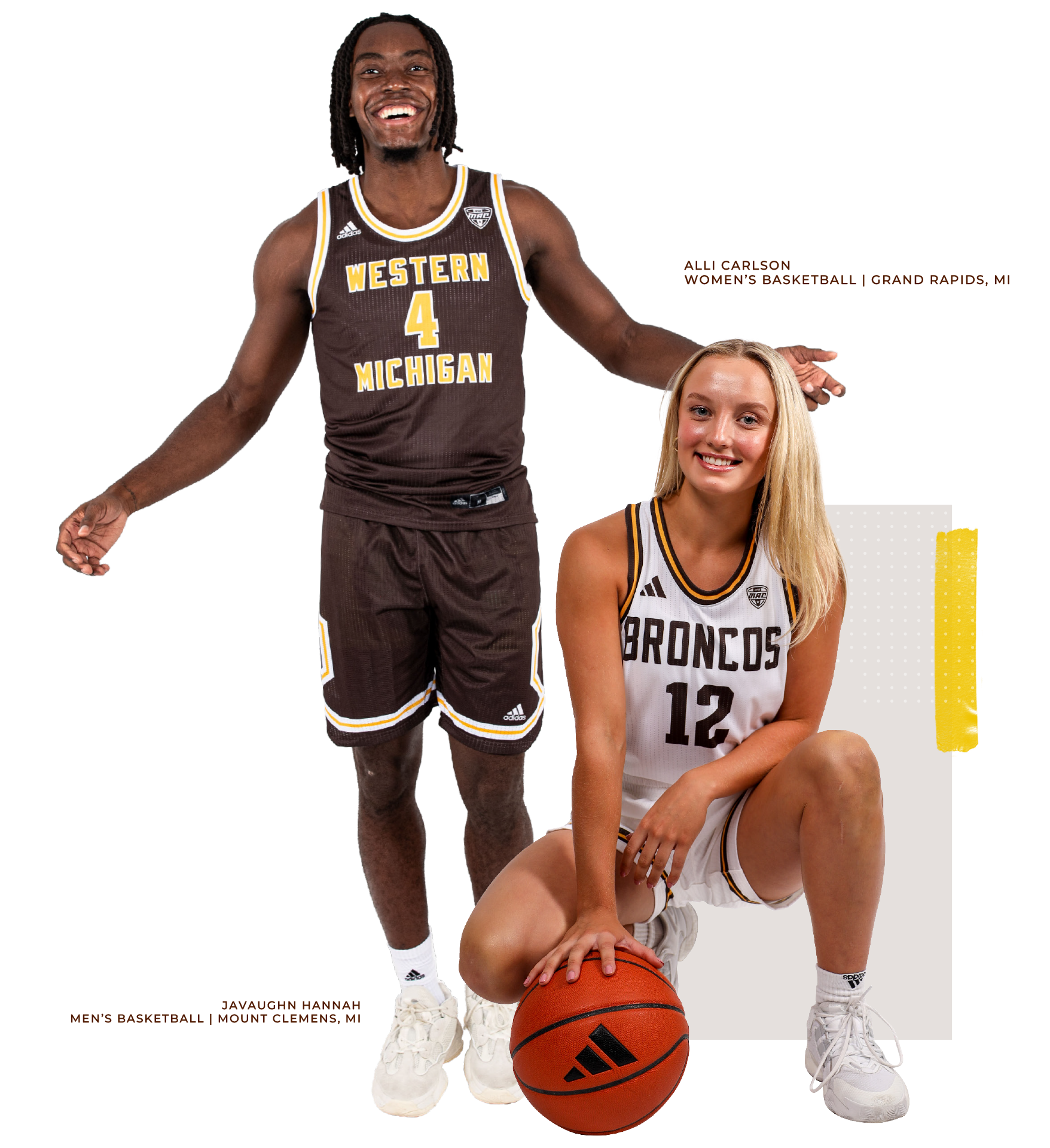 Basketball (Javaughn Hannah) Women's Basketball (Alli Carlson)